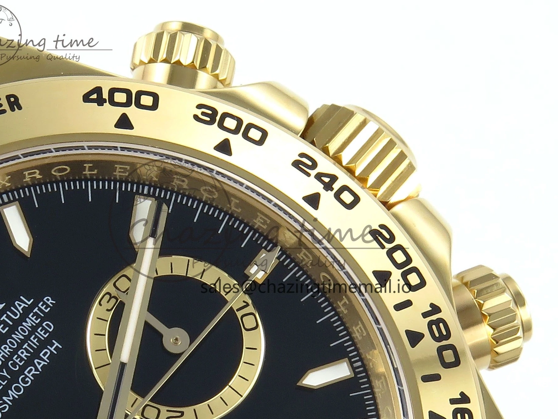 MiroTime 0123 TimelessDesign Daytona 126508 APSF 1:1 Best Edition Black Dial on YG Braclet SH 742